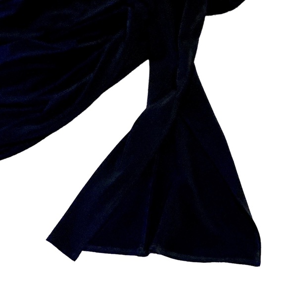 Laundry Shelli Segal Dress Womens 12 Black Jersey Shift Short Long Cape Sleeve - Picture 12 of 16